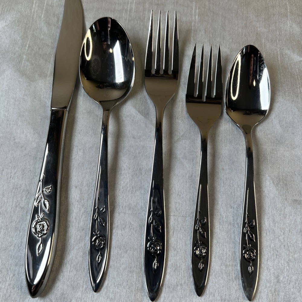 ONEIDA Stainless Community MY ROSE 20 Pc. Flatware Set Service For 4 USA Made - Picture 4 of 6
